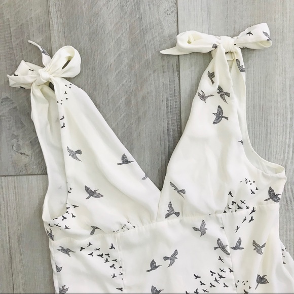 H&M Dresses & Skirts - {H&M} White Bird Print Maxi Dress Size 14